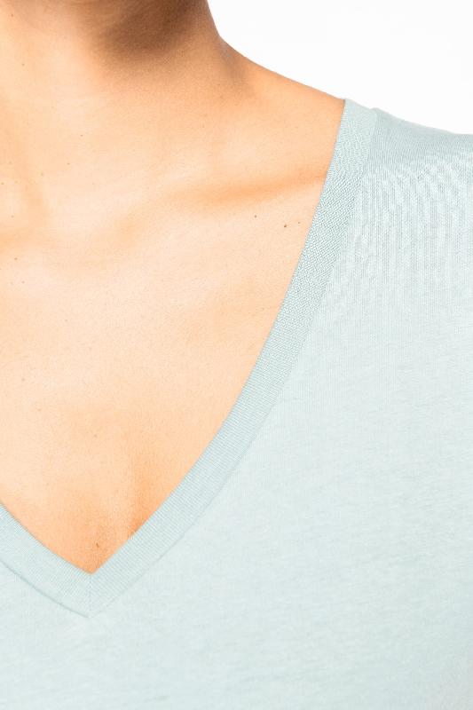 T-shirt écoresponsable col V femme - 100% coton biologique - Réf: NS334 - Native Spirit_4