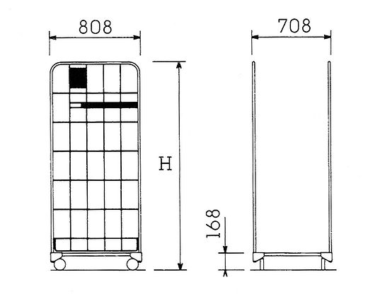 Roll-container standard - socle indéformable et renforcé - manutention sécurisée et optimisée_4
