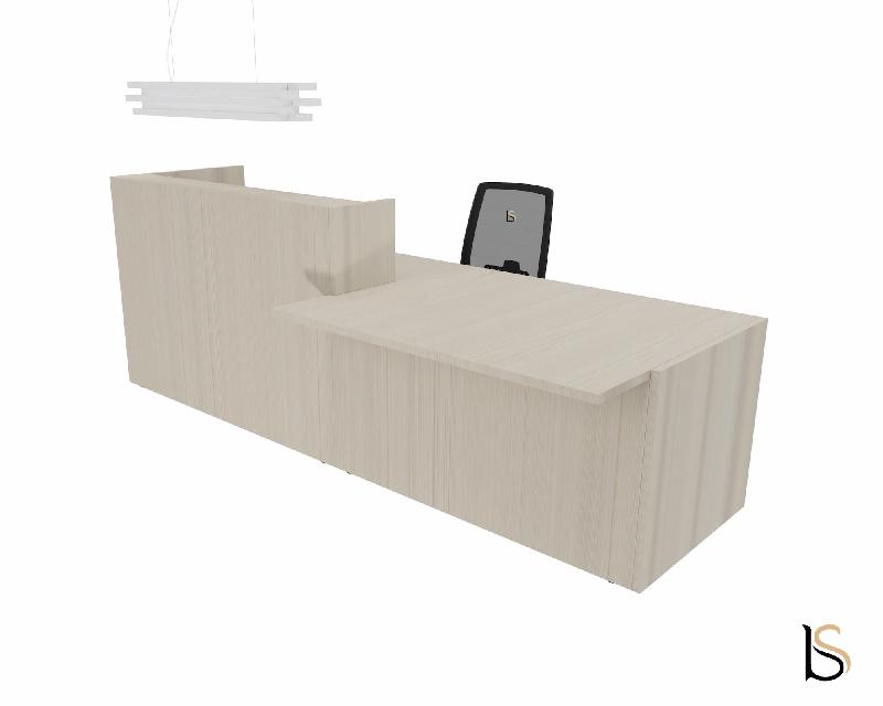 Banque d'accueil design avec accès PMR Z2 - Officity - 206, Droite, Orme blanchi_4