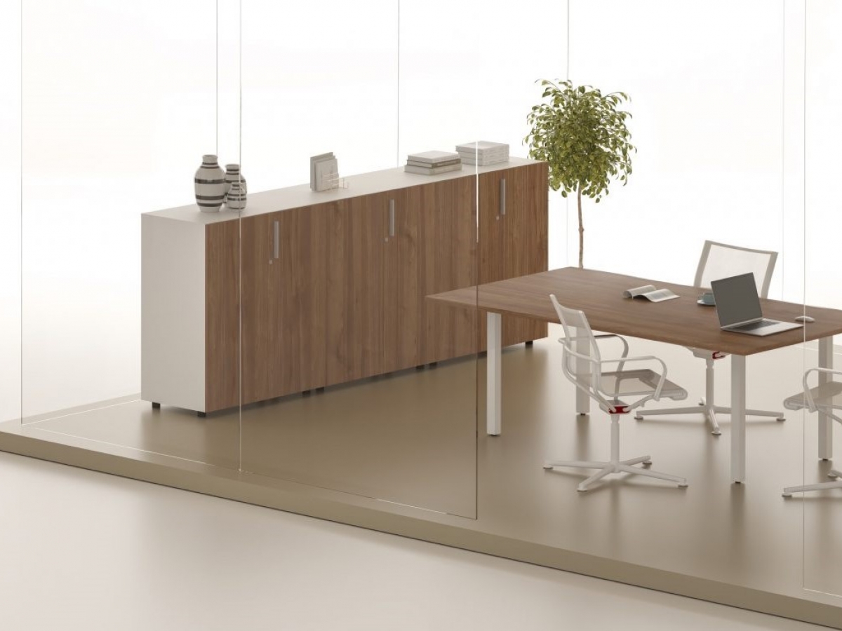 Bureau droit avec plateau rectangulaire d'une profondeur de 80 cm -NOVA PLUS_4