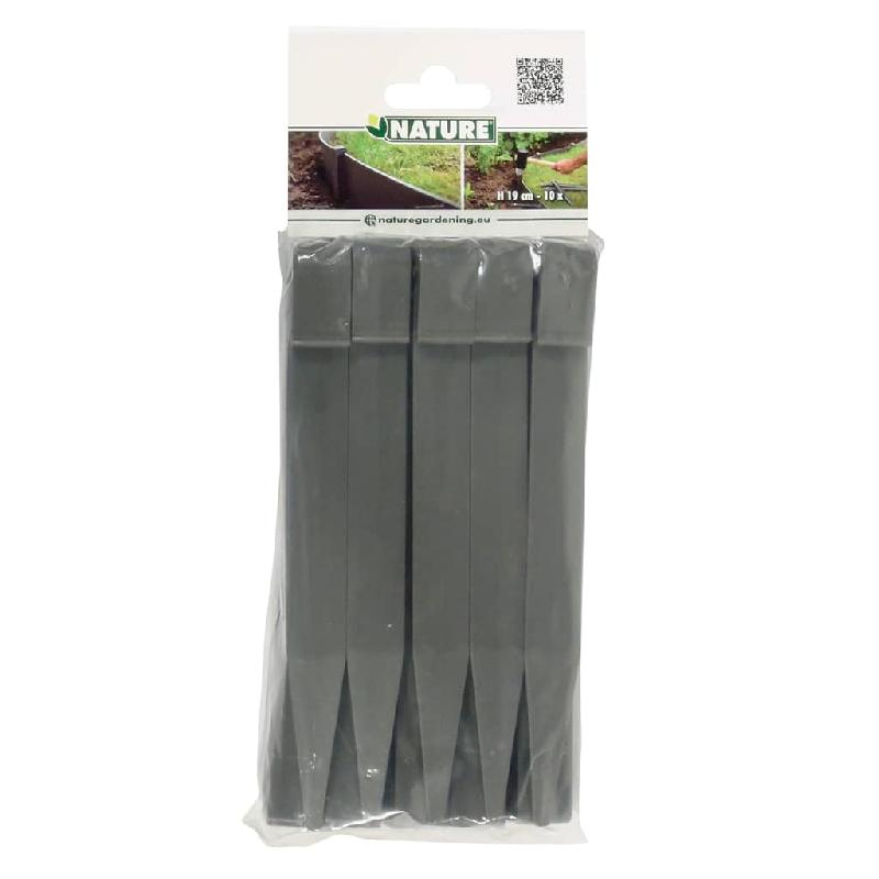 Nature chevilles d'ancrage de jardin 10 pcs gris petit 428502_4