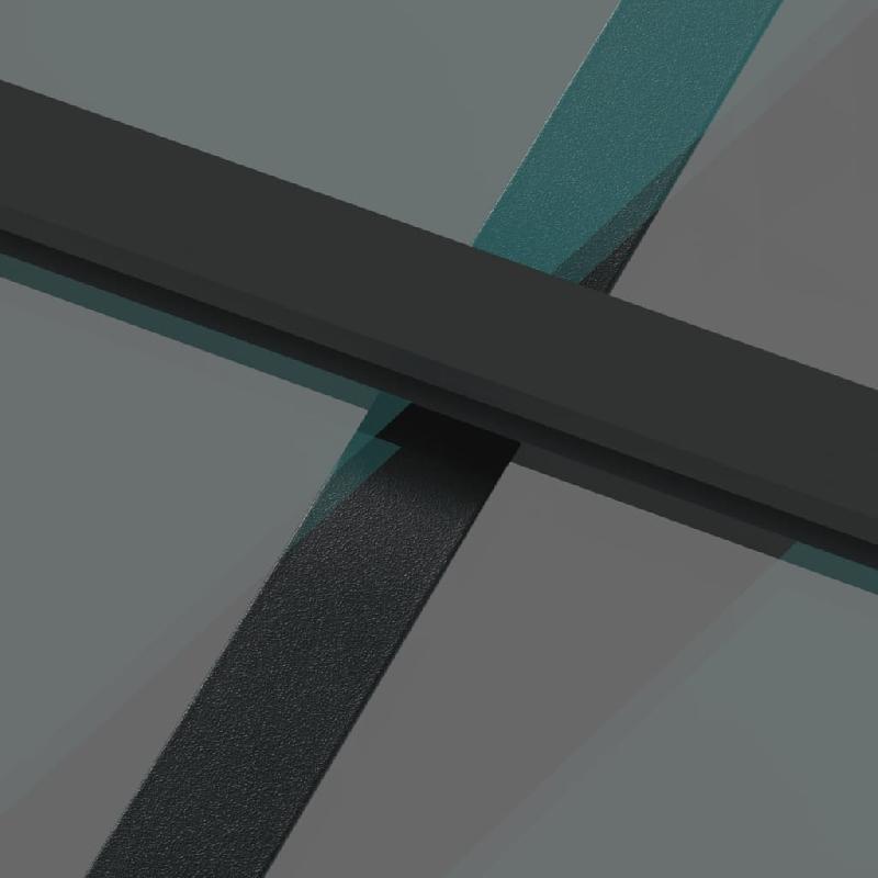 Vidaxl porte coulissante noir 102,5x205 cm verre trempé aluminium 155227_4