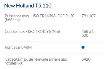 T5.110 Electro Command - Tracteur agricole New Holland - Puissance maxi 79/107 kW/ch_4