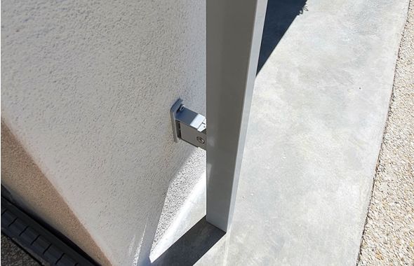 Brise soleil orientable autoportant sur mesure - lame galbée 80 mm - aluminium extrudé - motorisé - fabrication française_4