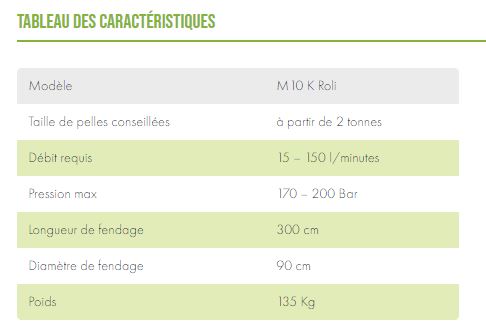 Fendeuse à vis compatible avec télescopique et tracteur