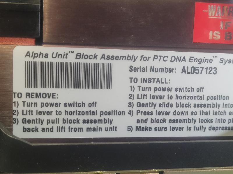 Thermocycleur PTC-200 DNA Engine block 96 puits Pcr BIO-RAD_4