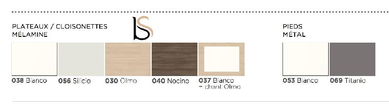 Bureau bench 4 personnes Pigreco - Martex. - Blanc, Blanc, 280_4