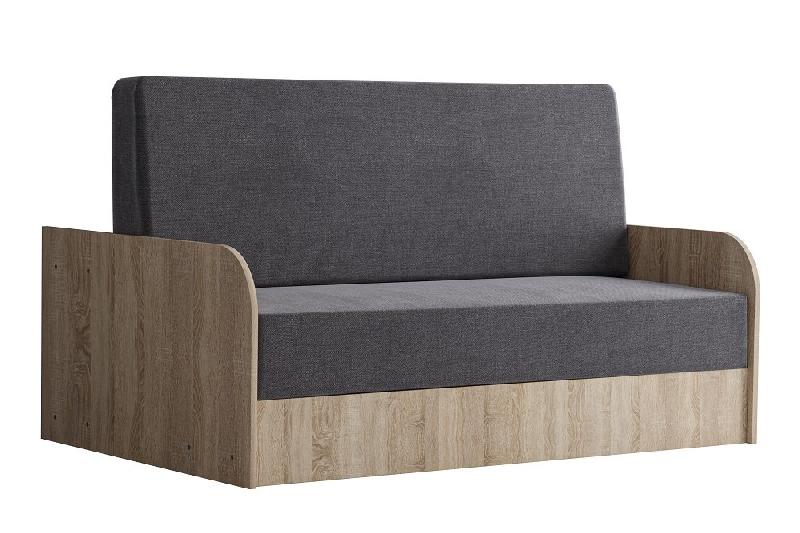 Armoire lit escamotable Dynamo Sofa avec accoudoirs en chêne - Canapé gris - Couchage 140x200 cm_4