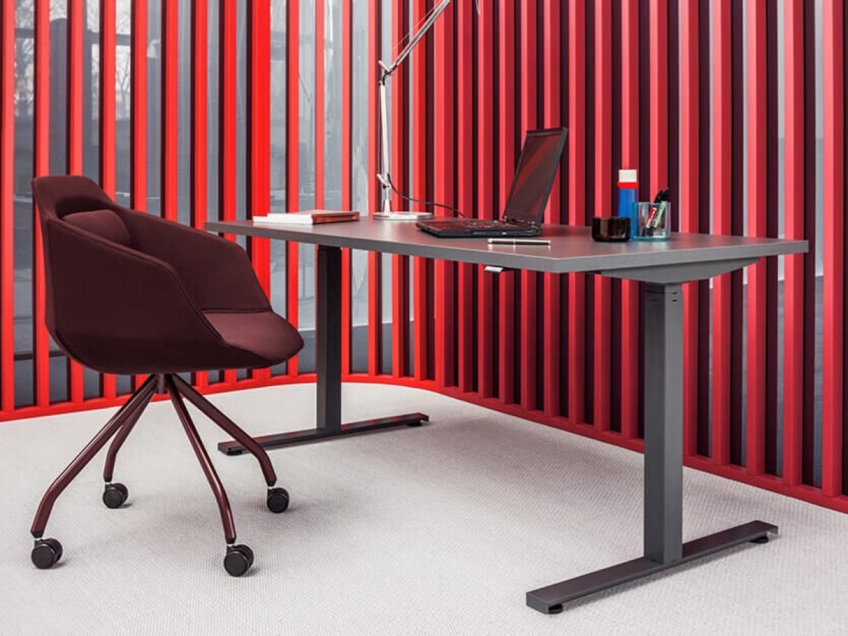 Bureau pour télétravail réglable en hauteur - OGI DRIVE - électrique ou manuel - design contemporain et écologique_4