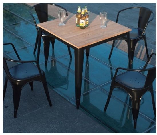 Fauteuil style vintage - Chaise de restaurant avec accoudoir - Structure en acier - Utilisation intérieure ou extérieure_4