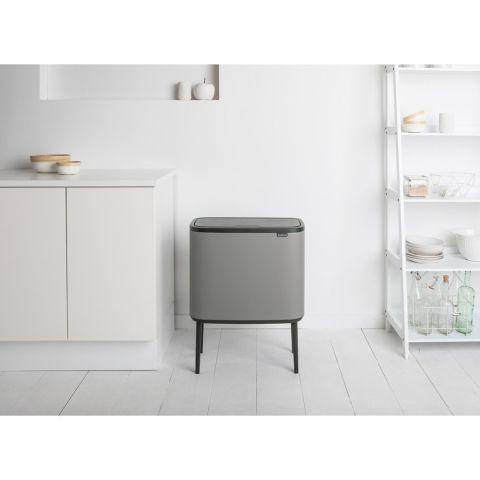 Poubelle Bo Touch Bin - 3 x 11 litres - Mineral Concrete Grey - Brabantia UGS127229_4