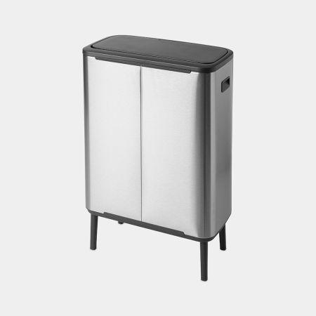 Poubelle Brabantia Bo Touch Bin Hi - 2 x 30 litres - Matt Steel Fingerprint Proof - Idéale pour trier les déchets_4
