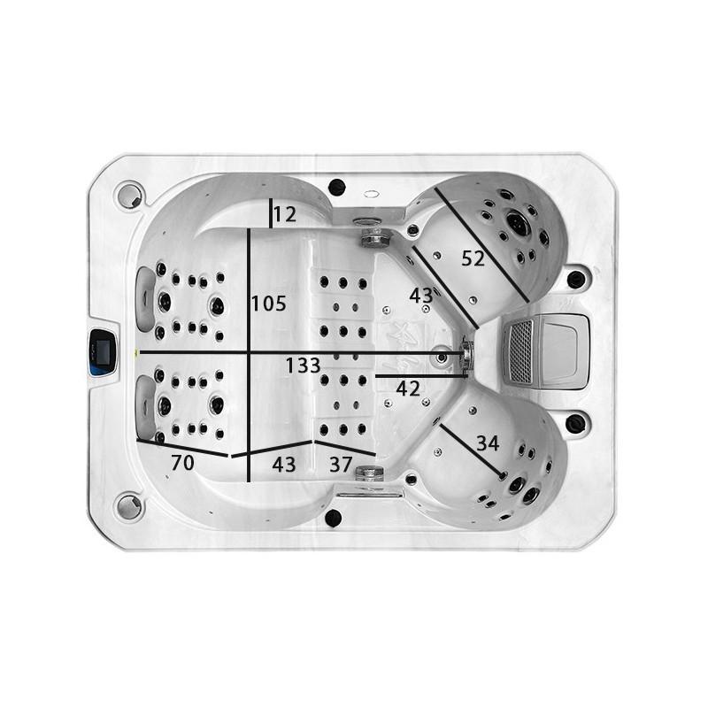 SPA 4 PLACES ARCHIPEL® GT4 BLANC NACRÉ - SPA THÉRAPEUTIQUE BALBOA® 215 X 160 CM_4