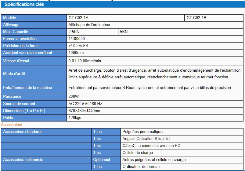 Testeur universel de résistance à la traction (colonne unique) - Gester GT-C02-1B - poids : 120 kg_4