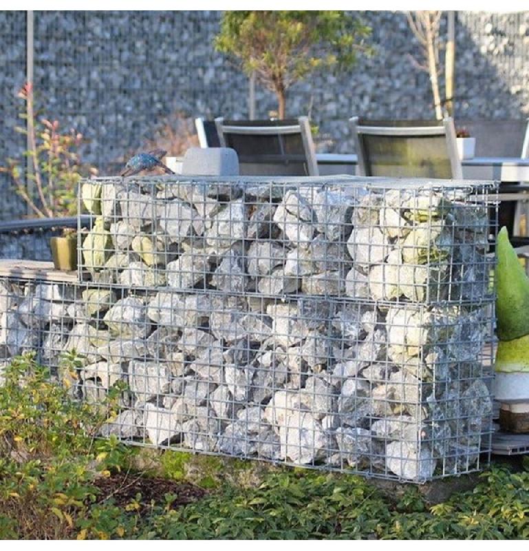 Gabion décor cube 120 x 60 cm - gab1206060 - cage en fil zinc aluminium, volume 0.22 m3_4