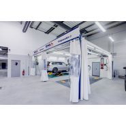 Aire de travail ergonomique pour préparation véhicules