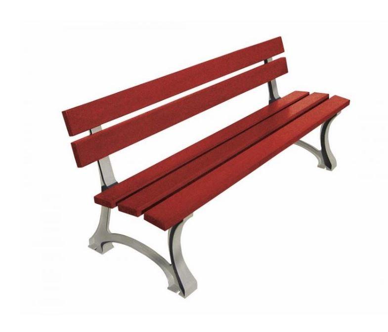 Banc Public City - Structure en acier zingué et lattes en bois - 4 places - Longueur 1800mm ou 2000mm - Fabrication Française_4