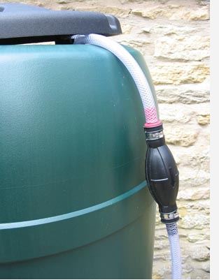 Pompe à main pour recycler l'eau - longueur totale 4m - tuyau haute qualité et raccord rapide_4