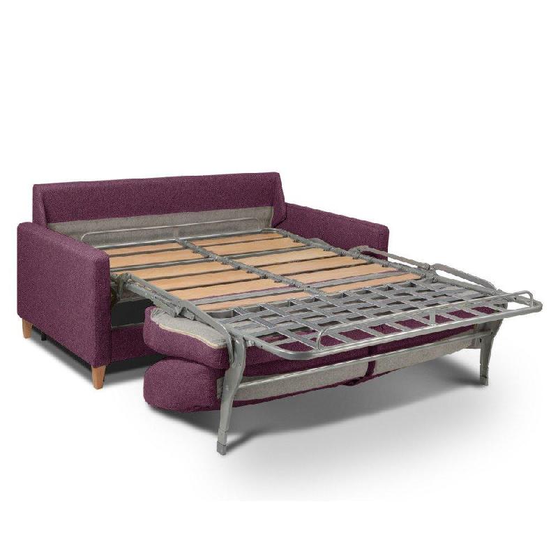 Canapé convertible OGGETTO - Matelas 16 cm - Système express - Sommier à lattes - 120 cm - Renatonisi - Tweed fuchsia_4