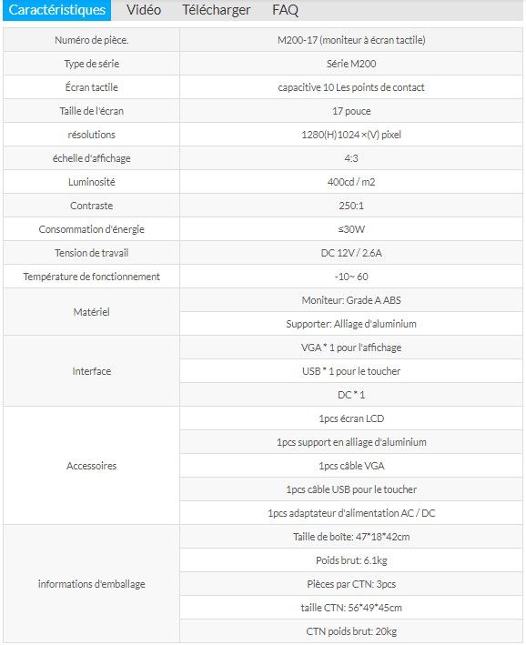 M200-17 - ecrans tactiles - sunany - taille de l'écran 17 pouce_4