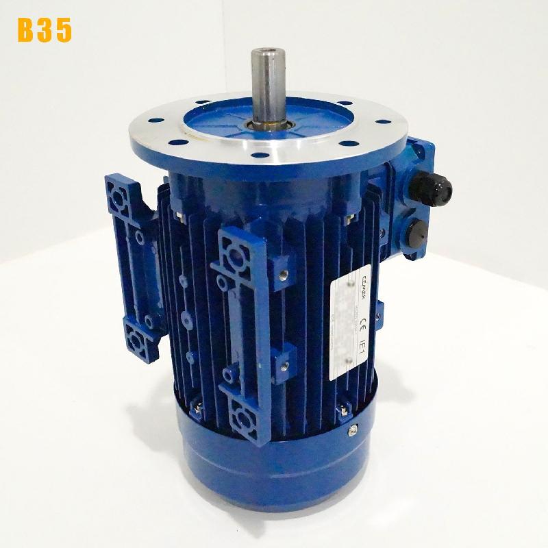 Moteur électrique triphasé 230/400V 1,5kW - 1500 tr/min - CEMER MS90L14B35 - aluminium - bride B35_4