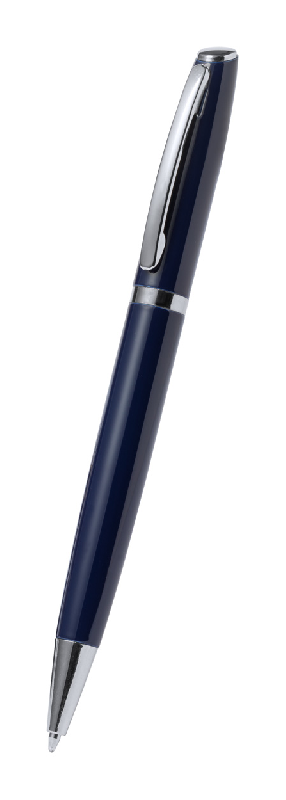Stylo à bille en aluminium recyclé - bleu foncé - encre bleue - 19g_4