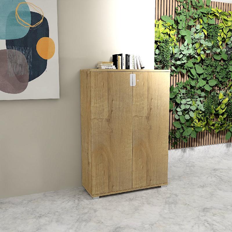 Armoire de rangement avec portes battantes TAK - Mobel Linea - Chêne veiné_4