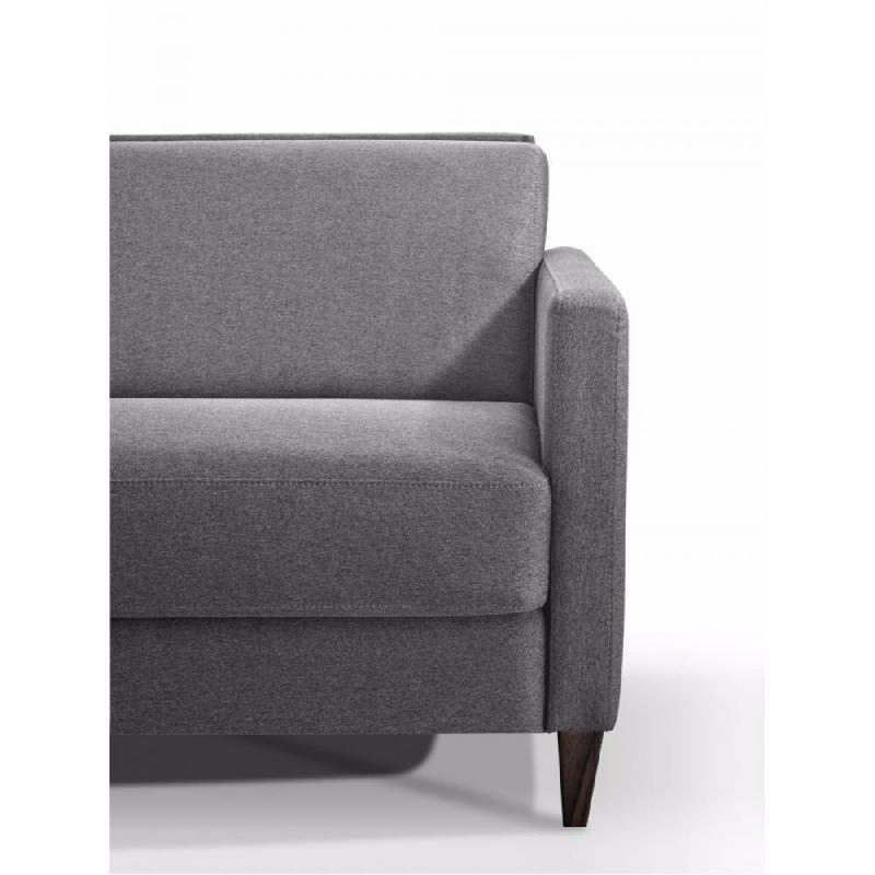 Canapé convertible express Oslo Tweed gris graphite - Couchage 140x197 cm - Matelas 16 cm - Sommier lattes Renatonisi_4