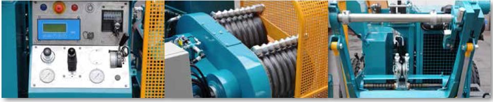 VM 8000 DC - Treuil hydraulique pour pose de câbles souterrains et lignes électriques aériennes - Volta - Tirage max. 8500 daN_4