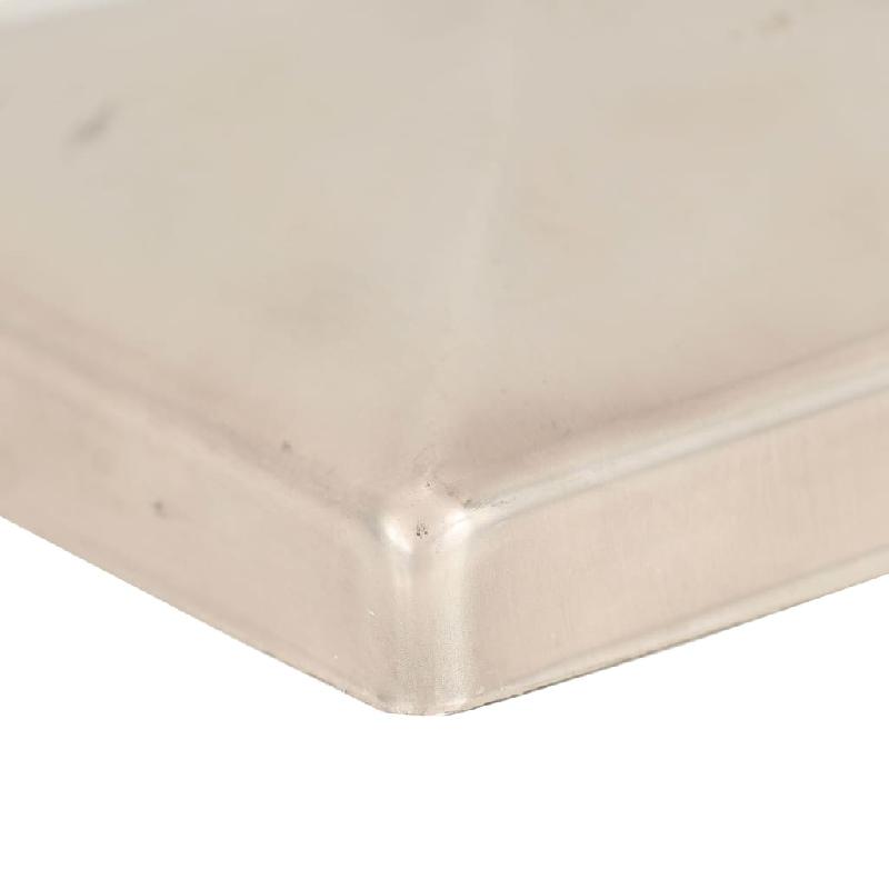 Vidaxl bouchons de poteau de clôture pyramidaux 6 pcs inox 81x81 mm 145486_4
