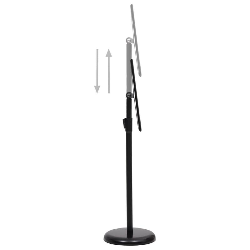 Vidaxl support d'affiche a4 sur pied noir alliage d'aluminium 51208_4