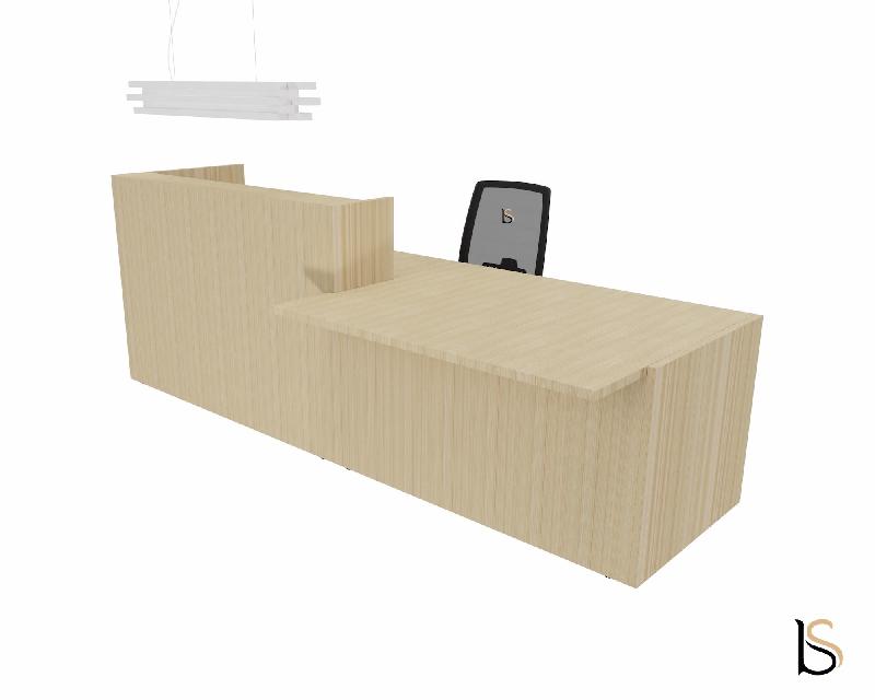 Banque d'accueil design avec accès PMR Z2 - Officity - 206, Droite, Chêne_4