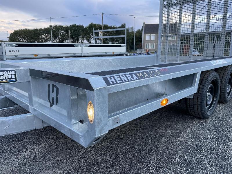 Remorque porte engins HENRA type MT 350x190 - PTAC 3500Kg - Transport matériaux lourds, 2 roues, quads, scooter, engins - Référence -39440_4