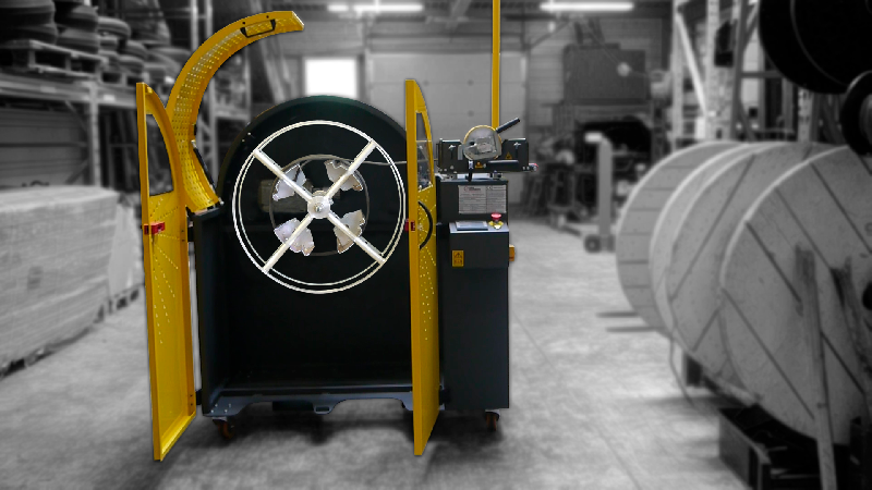 Machine d'enroulement avec variateur de fréquence et vitesse ajustable