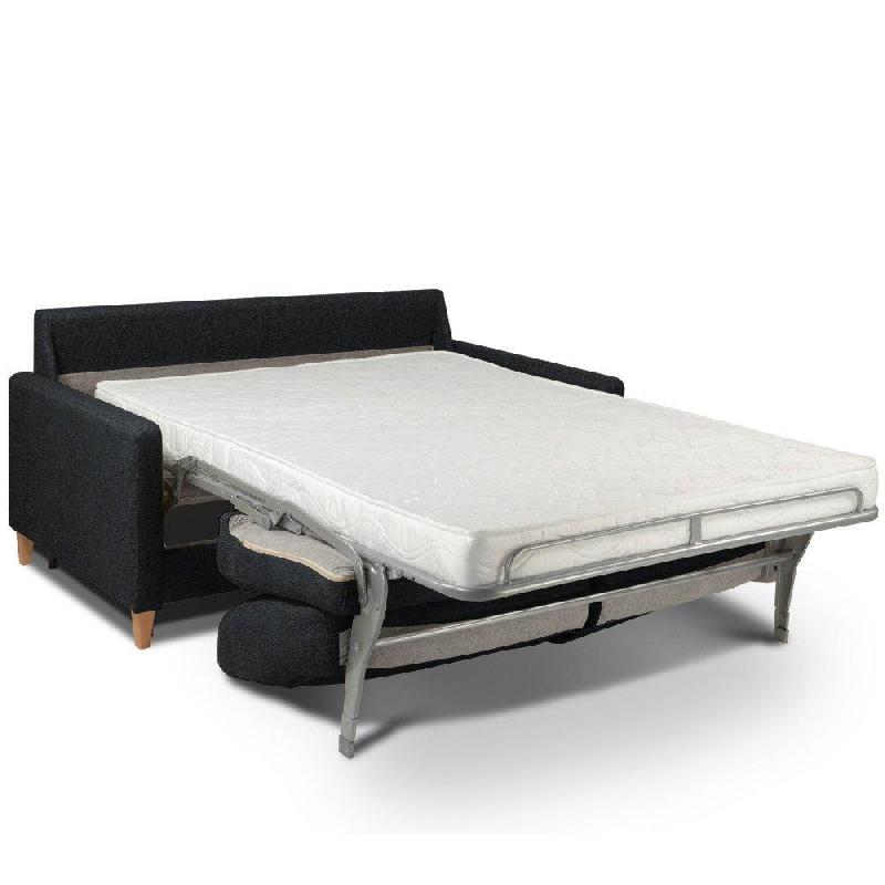 Canapé convertible OGGETTO - Matelas 16 cm - Système express - Sommier à lattes 120 cm - Polyuréthane noir - Fabrication italienne_4