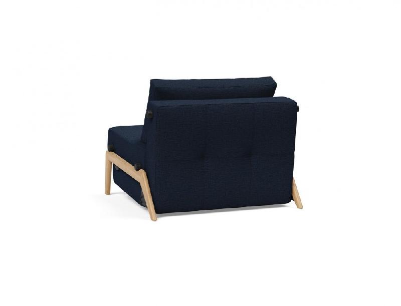 Fauteuil convertible design INNOVATION LIVING Sofabed Cubed 02 Wood Mixed Dance Blue - Lit 200x90 cm_4