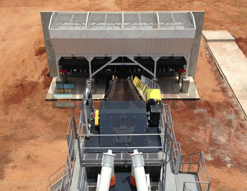 Elkomix-160 centrale à béton fixe - 150 m³/h - capacité trémie 4x30 m³ - malaxeur double arbres_4