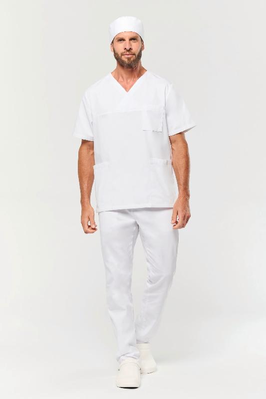 Tunique manches courtes polycoton unisexe - Réf: WK507 - Norme ISO 15797 - Lavage industriel 75°C - 65% polyester / 35% coton_4