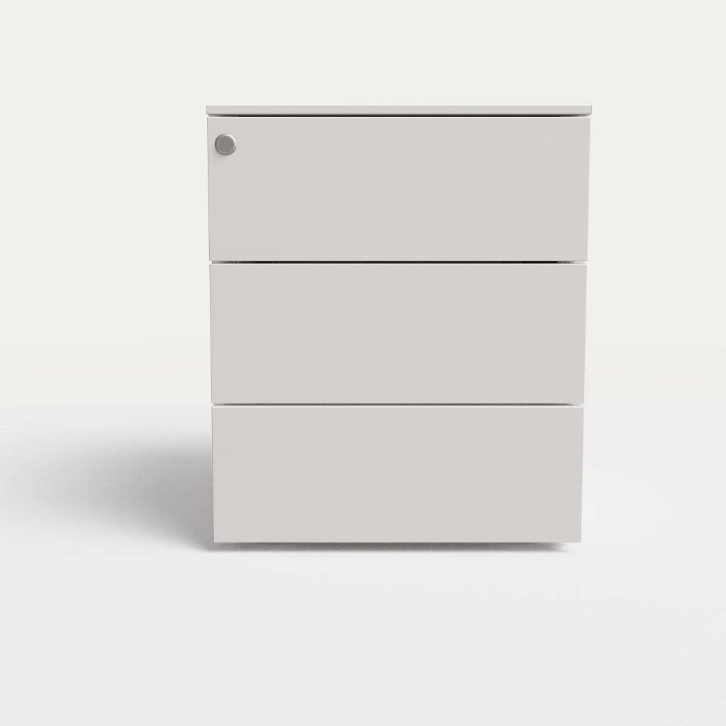 Caisson mobile en métal - L 42 x P 53 x H 50,5 cm_4