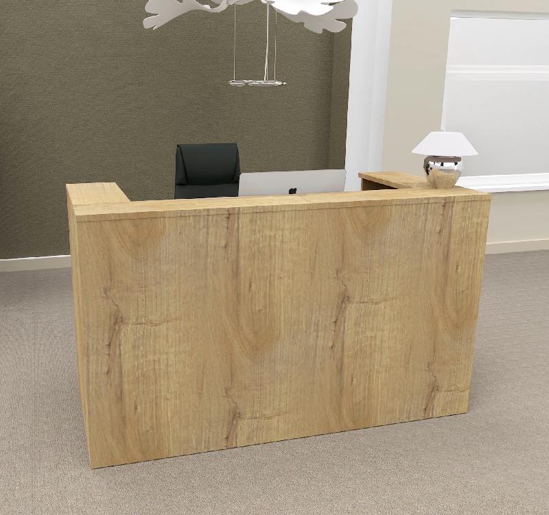 Bureau d'accueil Delta First monocolor - Mobel Linea - 144, Chêne veiné_5