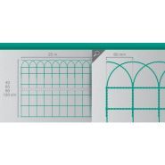 Clôture métallique avec bordure supérieure en arc