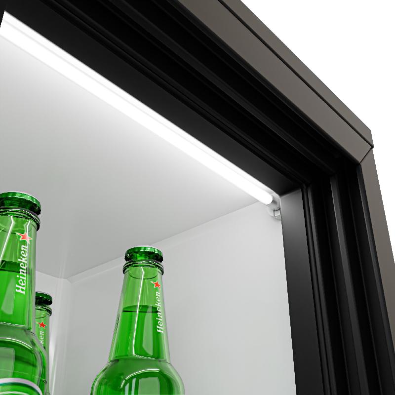Arrière bar réfrigéré 2 portes coulissantes vitrées 220 litres | BKTG220SSN_4
