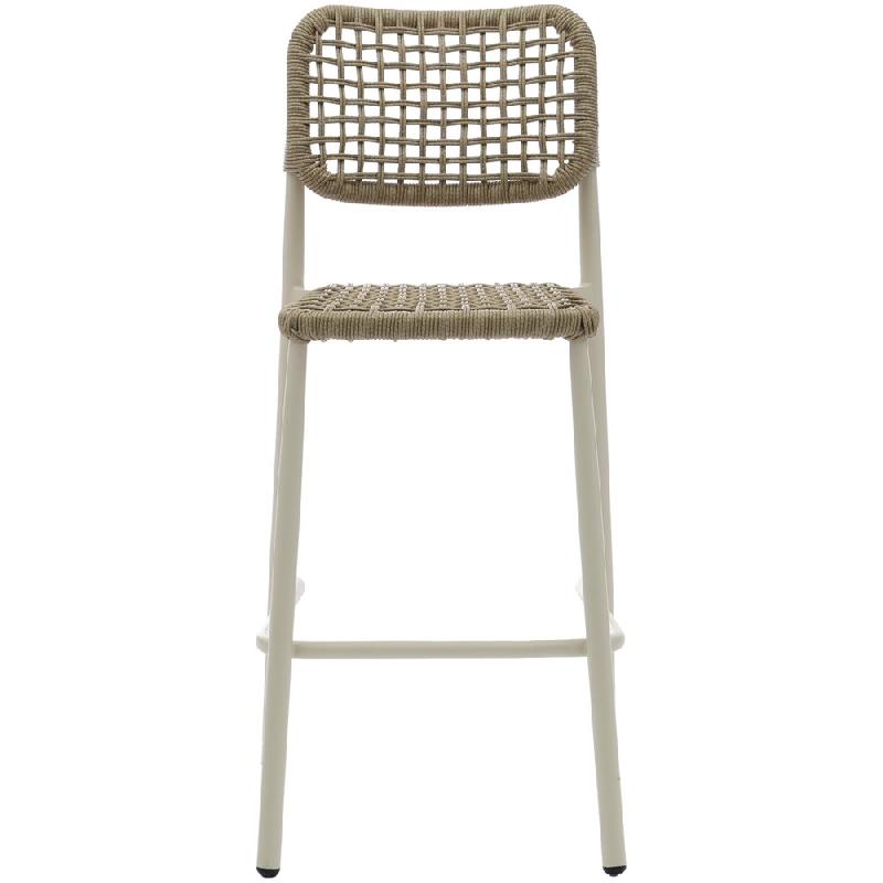 Dante - Tabouret de bar empilable Piètement sable + Corde_4