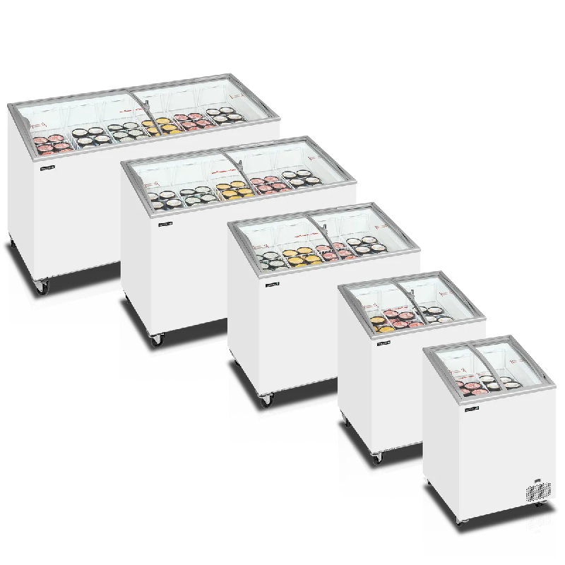 Congélateur vitré de crème glacée IC501SCEB (427 / 398) blanc TEFCOLD_4