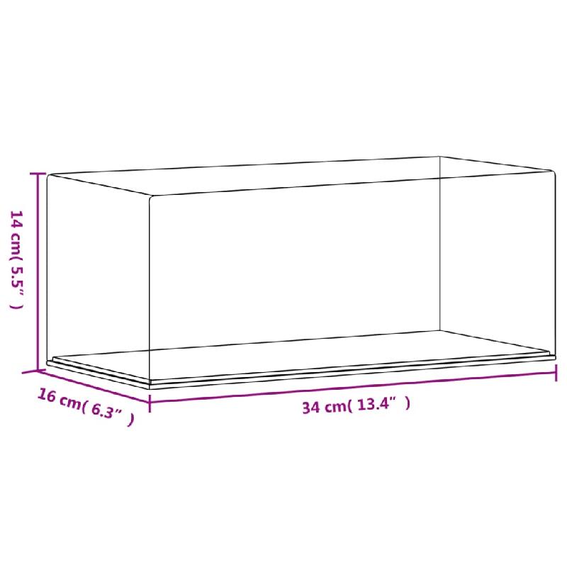 Vidaxl boîte d'affichage transparente 34x16x14 cm acrylique 154901_4