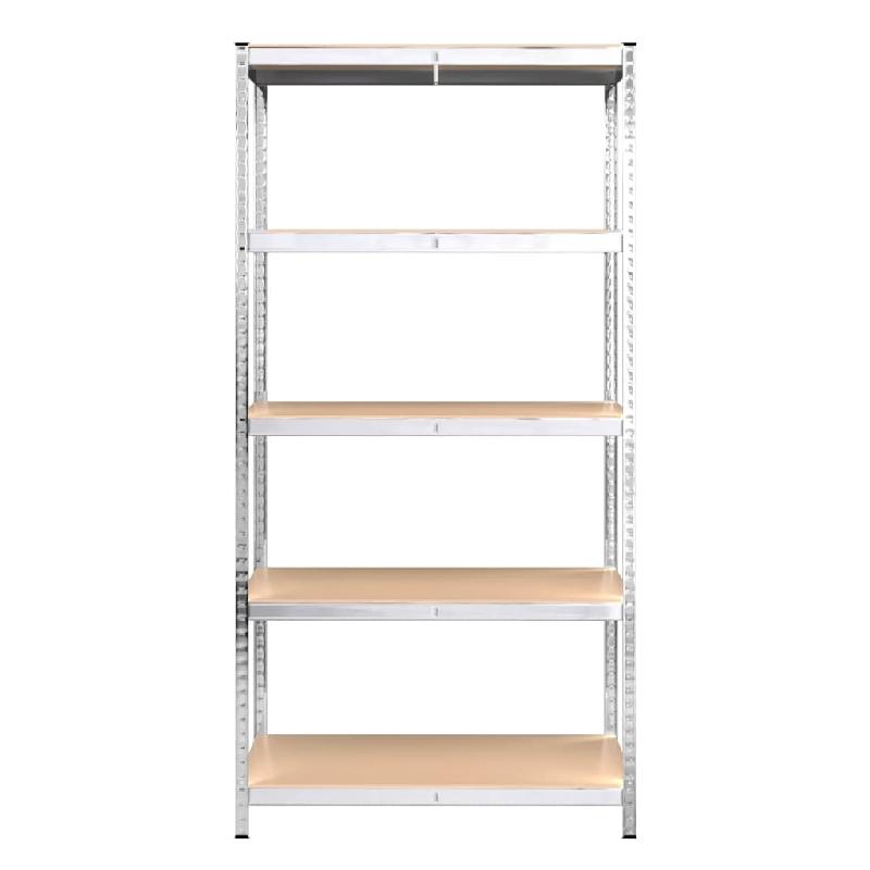 Vidaxl étagères à 5 niveaux 3 pcs argenté acier et bois d'ingénierie 3154180_4