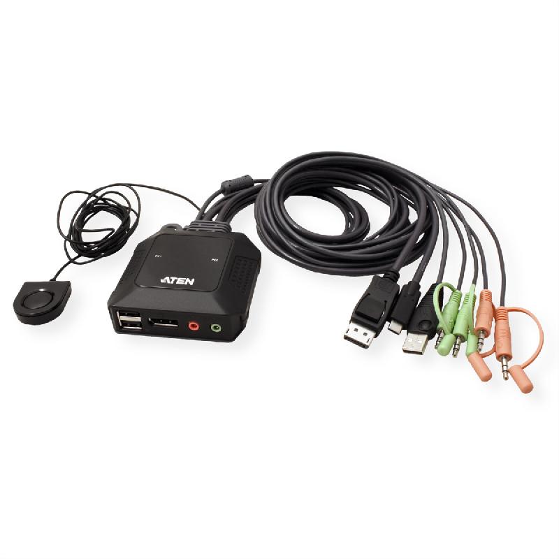 ATEN CS52DP Commutateur KVM hybride DisplayPort 2 ports USB-C_4