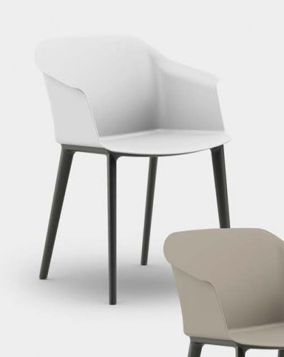 Lot de 4 fauteuils MIZA en polypropylène noir - Piétement 4 pieds - Référence 7980 FR125 - Certifié EN 16139:2013_4