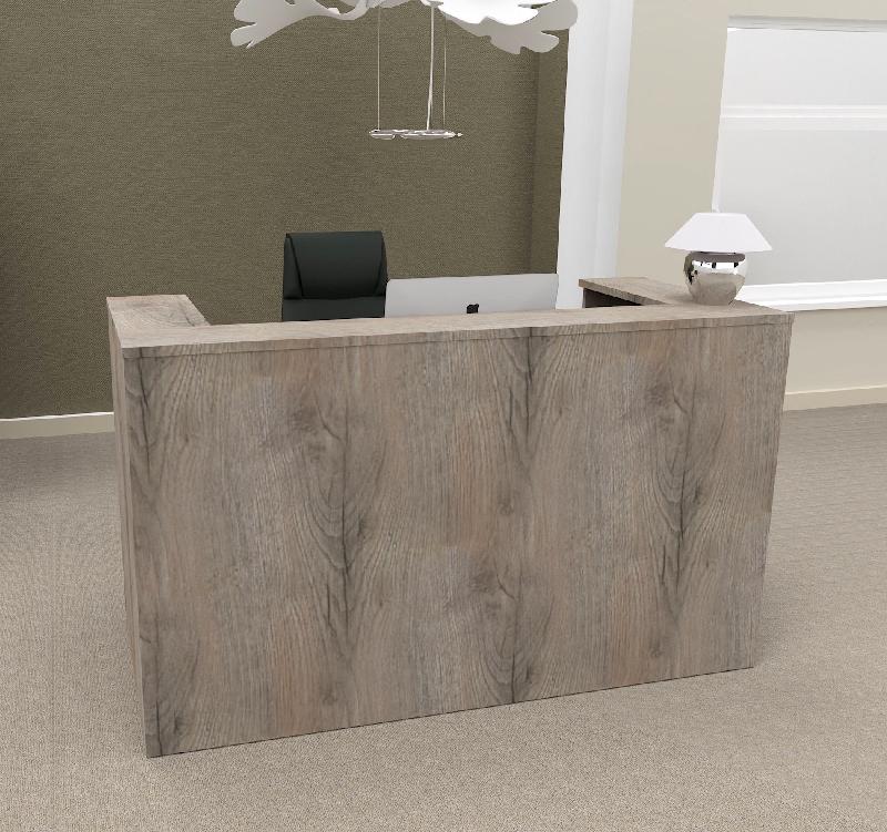 Bureau d'accueil Delta First monocolor - Mobel Linea - 164, Chêne grisé_5