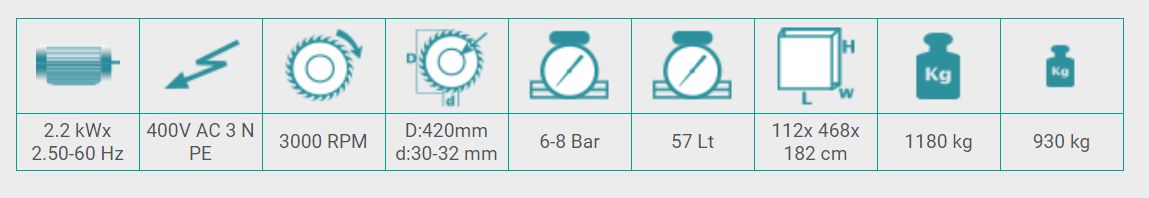 Dc 421 ps - tronçonneuse à double tête - machinerie yilmaz - scie à double tête de 420 mm_4